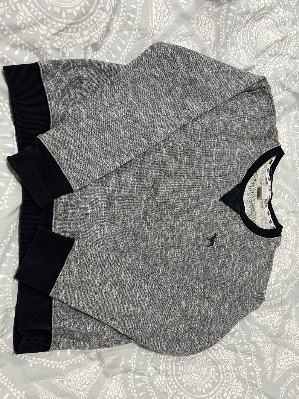 Victoria's Secret PINK Gray and Black Crewneck Sweatshirt - Picture 4 of 8